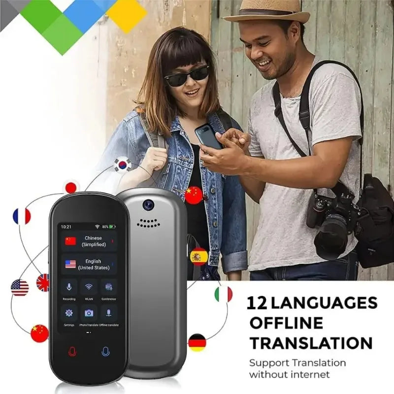 Novo tradutor 2024 inteligente voz multi 138 idiomas suporte portátil wifi tela de toque 3d completa foto gravação offline tradução