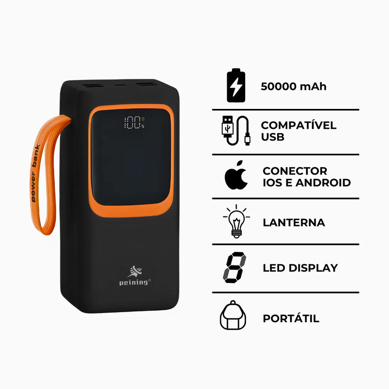 Carregador Power Bank Portátil 50000mah Carga Rápida